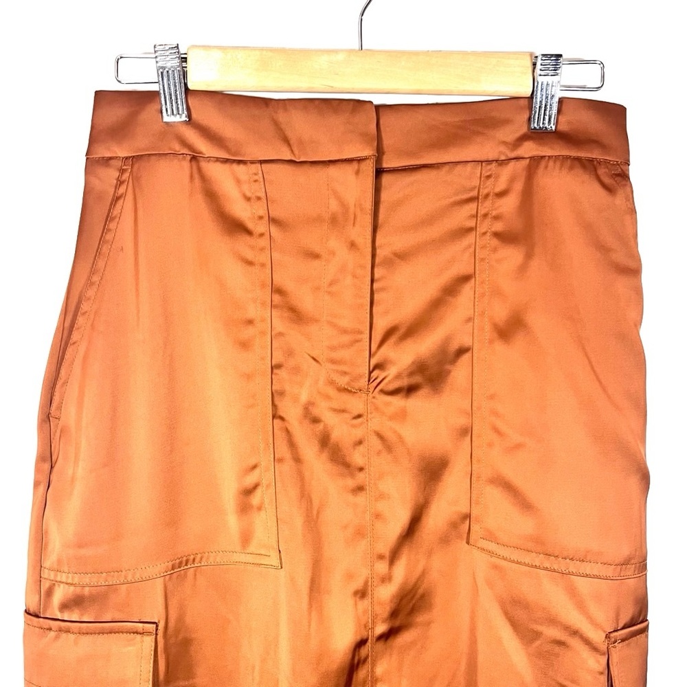New!! House of Harlow 1960 Rust Camel Utility Midi  Skirt